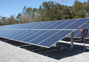 Solar panels at Cooperative Energy's Lucedale site