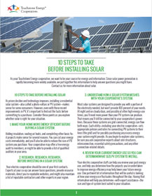 10 Steps to Take before installing solar energy flyer