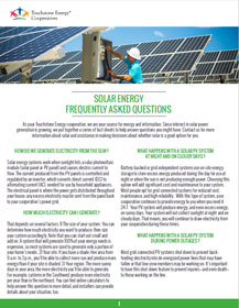 Solar Energy FAQ flyer