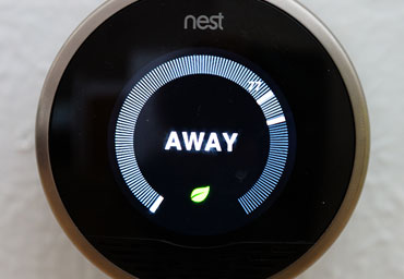 Nest thermostat set to away