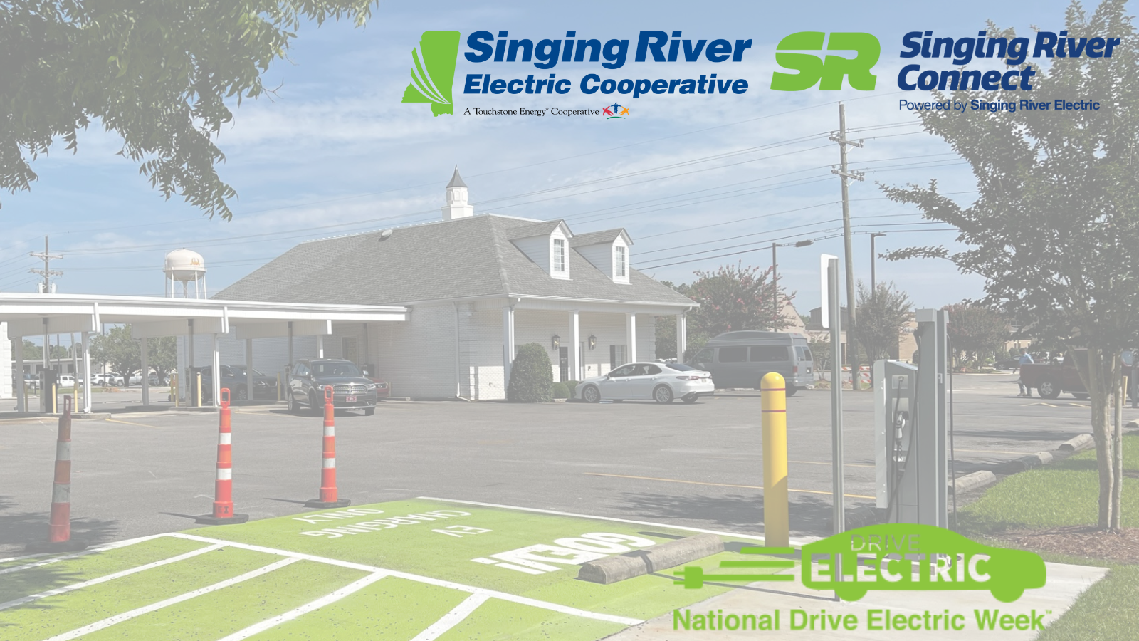 Come see the new EV charging station in Lucedale! Singing