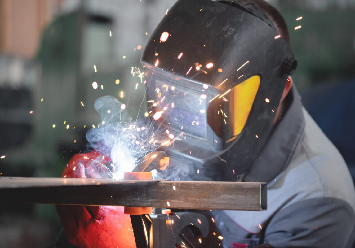 Photo of welder in action.